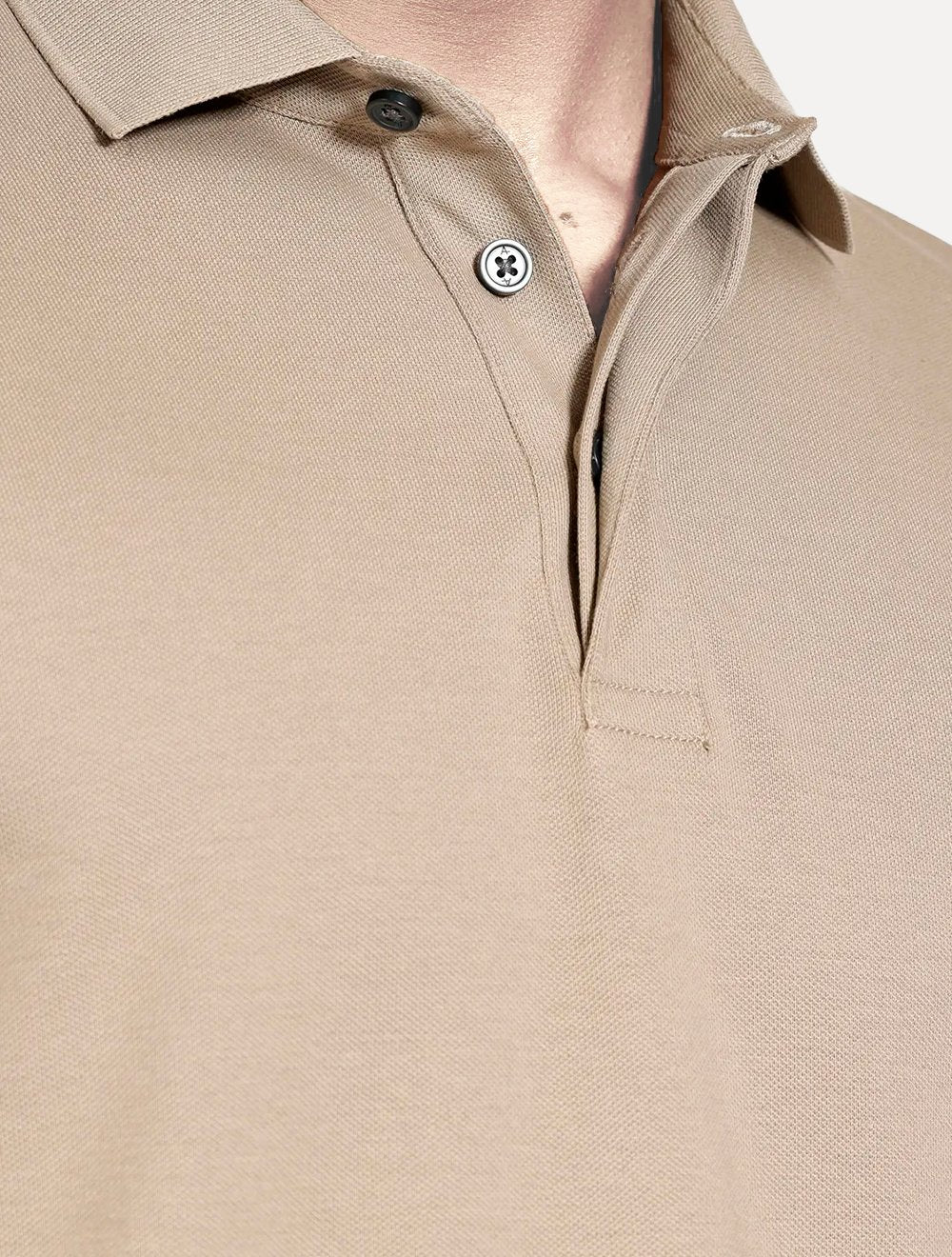 Polo Aramis Masculina Piquet Colorfix Fendi Cáqui Escuro