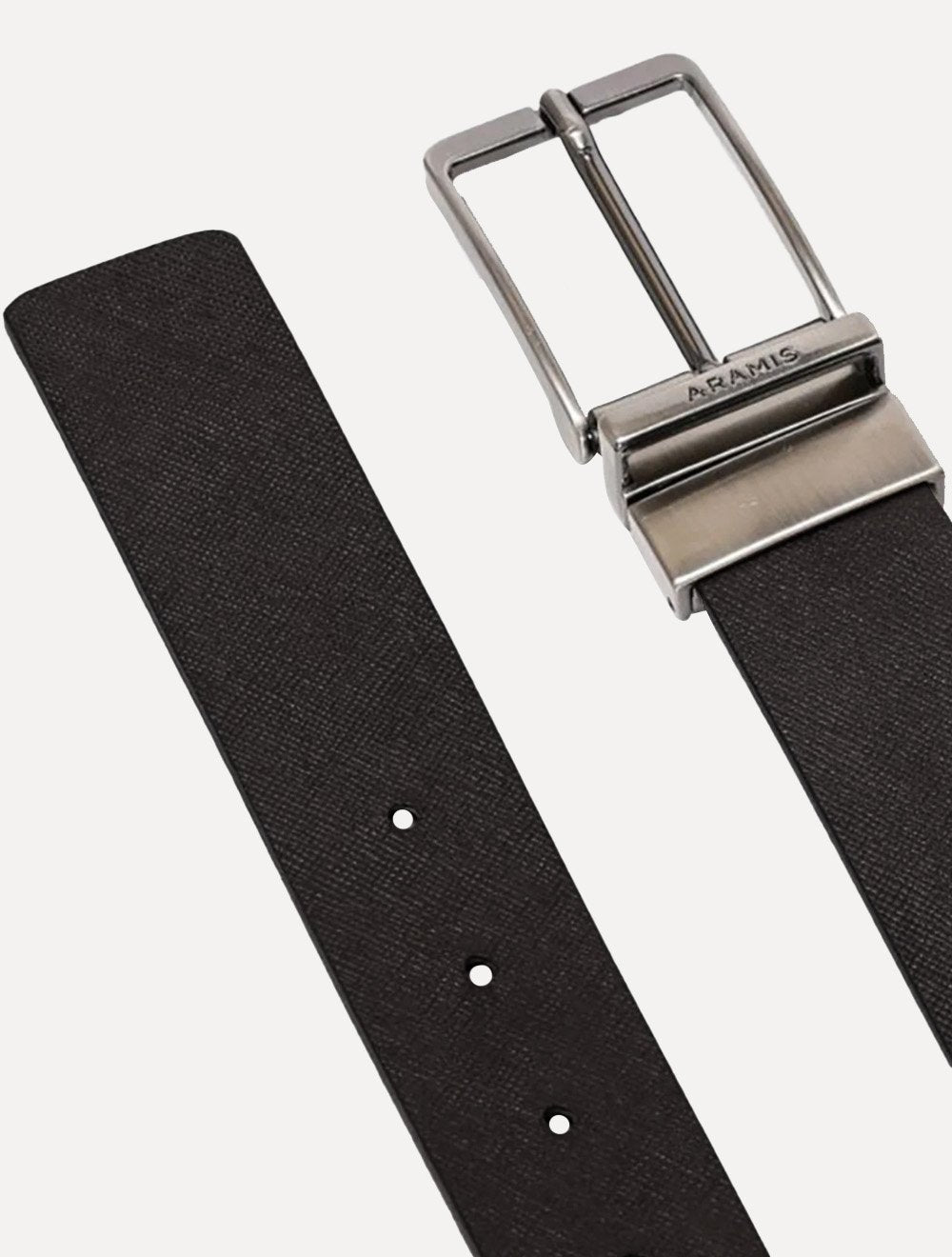 Cinto Aramis Masculino Dupla Face Couro Saffiano Sun Café / Preto