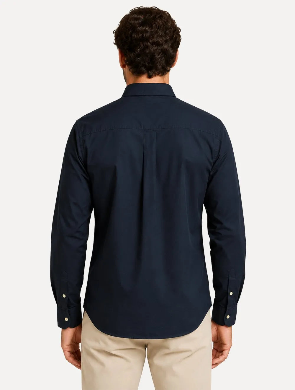 Camisa Tommy Hilfiger Masculina Regular Core Flex Poplin Azul Escuro
