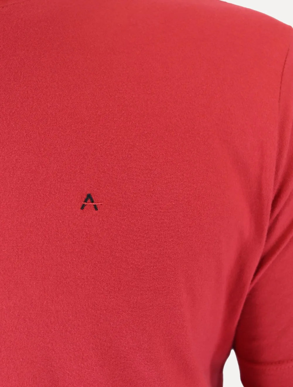 Camiseta Aramis Masculina Basic Lisa Dark Logo Vermelha