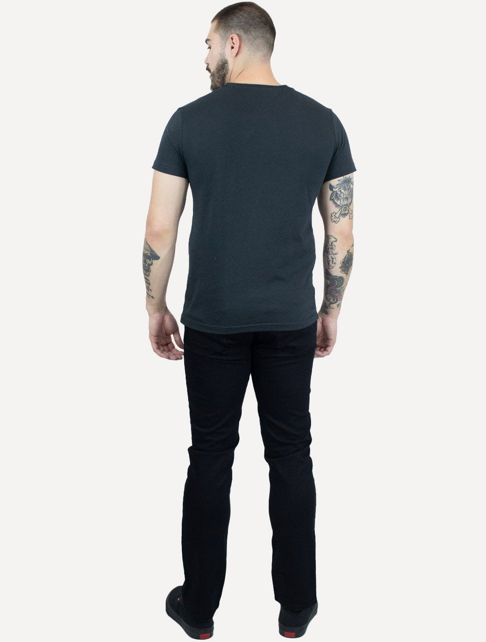 Camiseta Tommy Hilfiger Masculina Regular Stack Azul Marinho