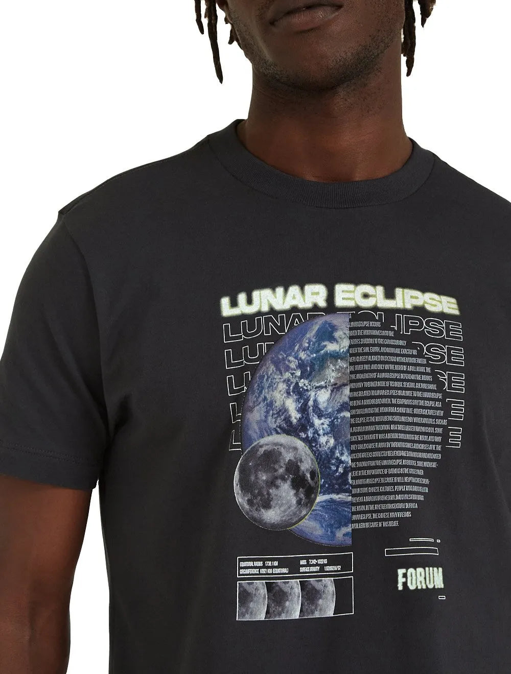Camiseta Forum Masculina Slim Lunar Eclipse Noir Chumbo