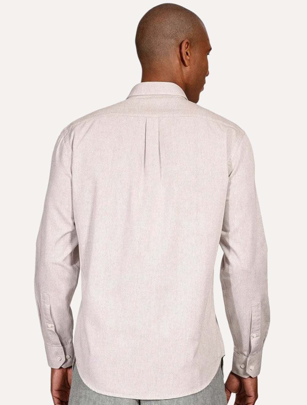 Camisa Aramis Masculina Regular Algodão Lotte Pocket Cáqui Mescla