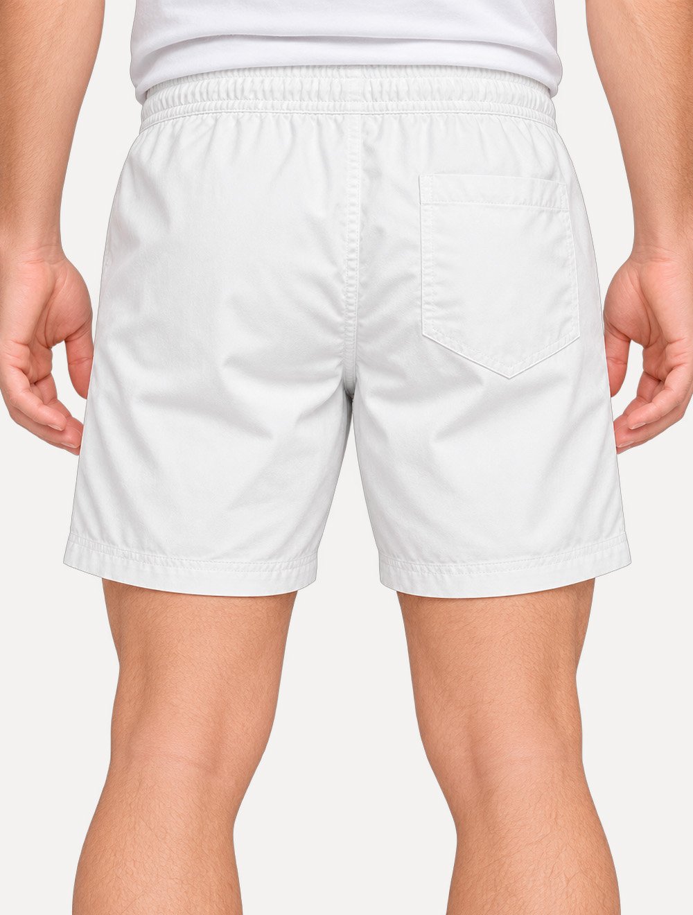 Short Calvin Klein Jeans Sarja Masculino Logo Vermelha Color Elastic Branco