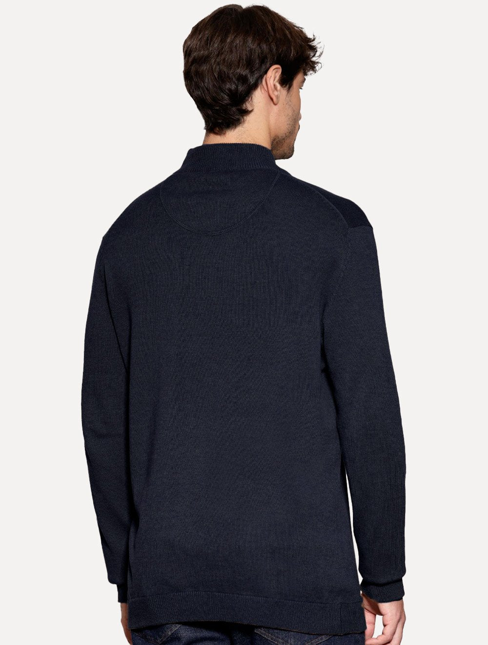 Blusa Aramis Masculina Tricot Gola Alta Half Zip Surton Azul Marinho