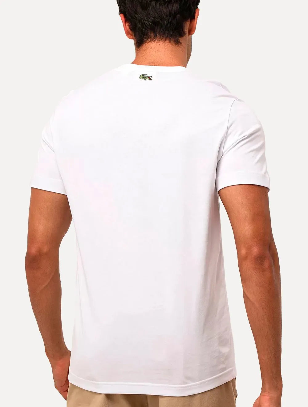Camiseta Lacoste Masculina Heavy Cotton Jersey Vintage Branca