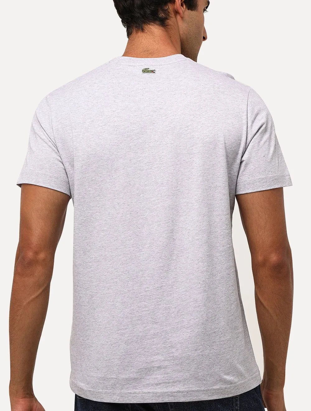 Camiseta Lacoste Masculina Heavy Cotton Jersey Vintage Cinza Mescla
