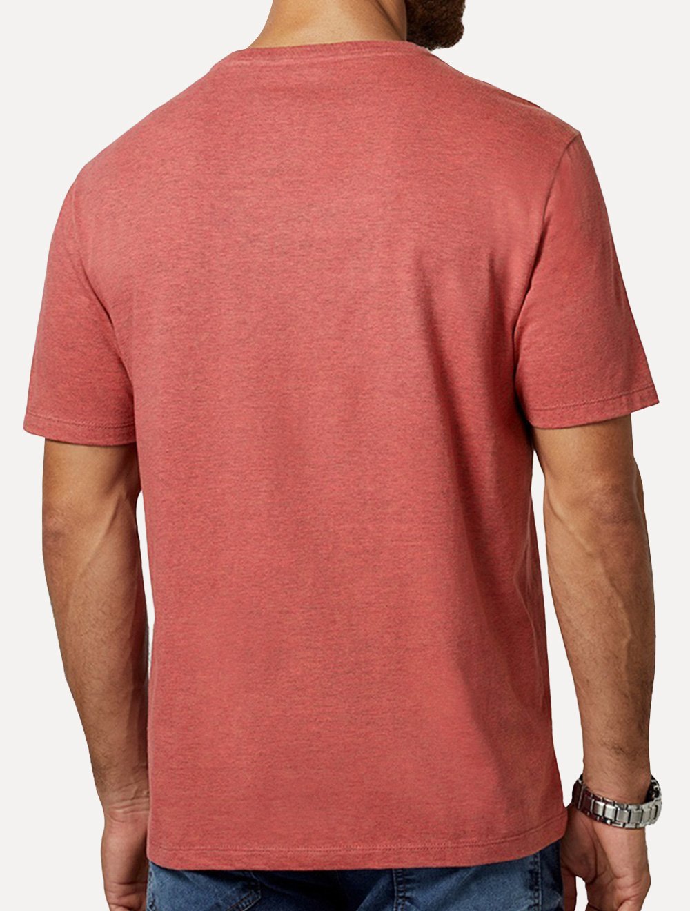 Camiseta Dudalina Masculina Melange Sobret Rosa Escuro