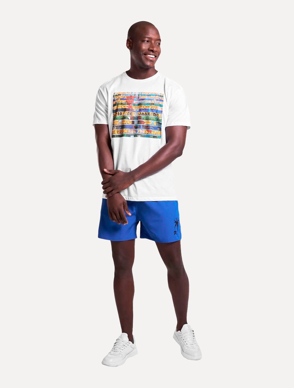 Camiseta Reserva Masculina Azulejos Branca