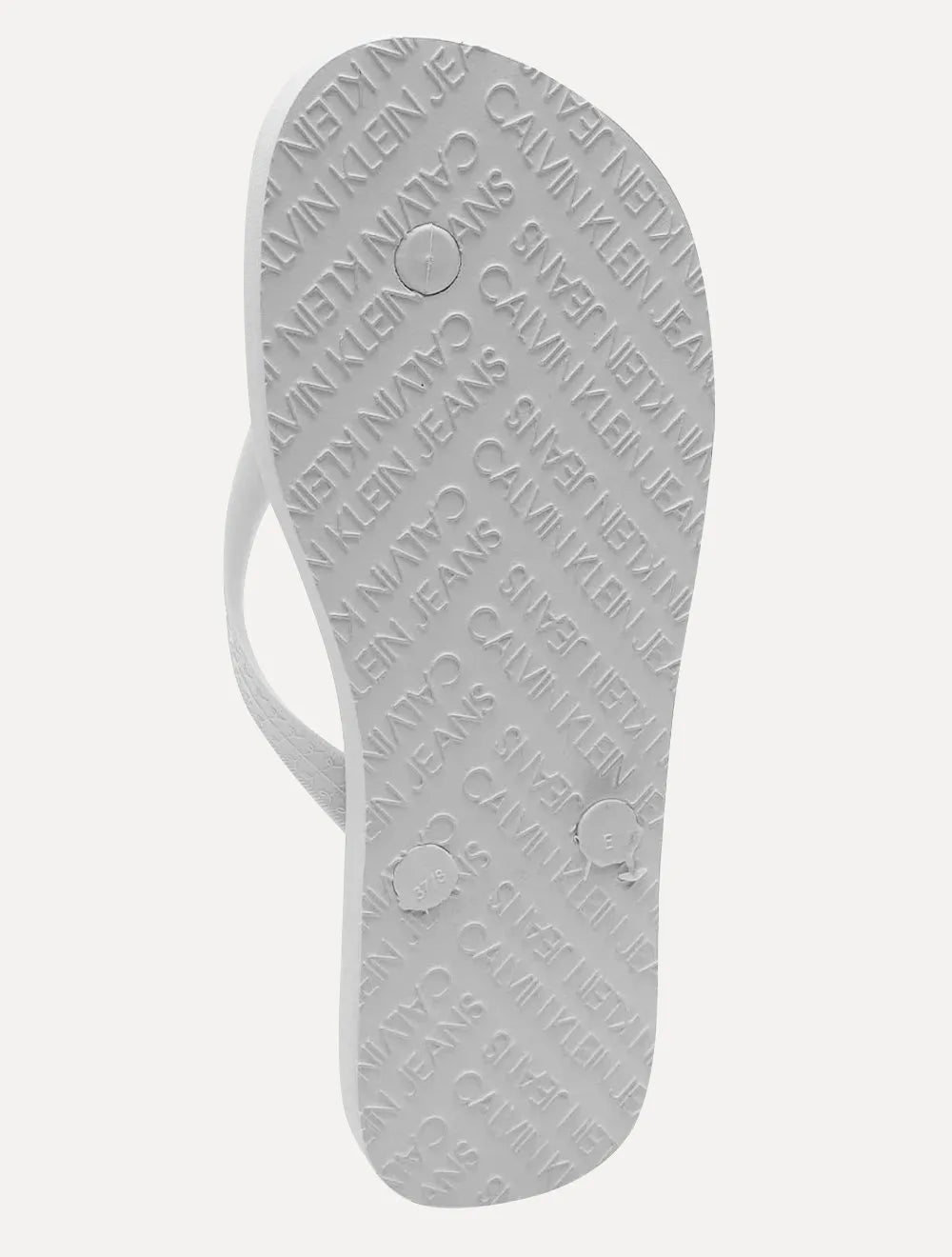 Chinelo Calvin Klein Jeans Silk Grey Logo Básico Branco