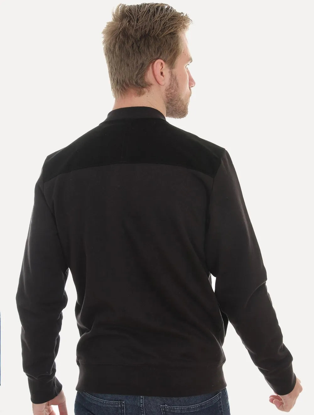 Jaqueta Osklen Masculina Moletom Suede Cutout Fleece Preta