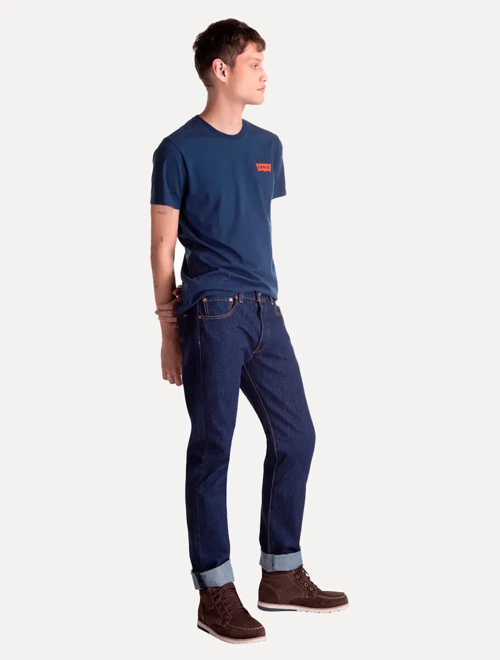 Calça Jeans Levis Masculina 501 Original Azul Escura