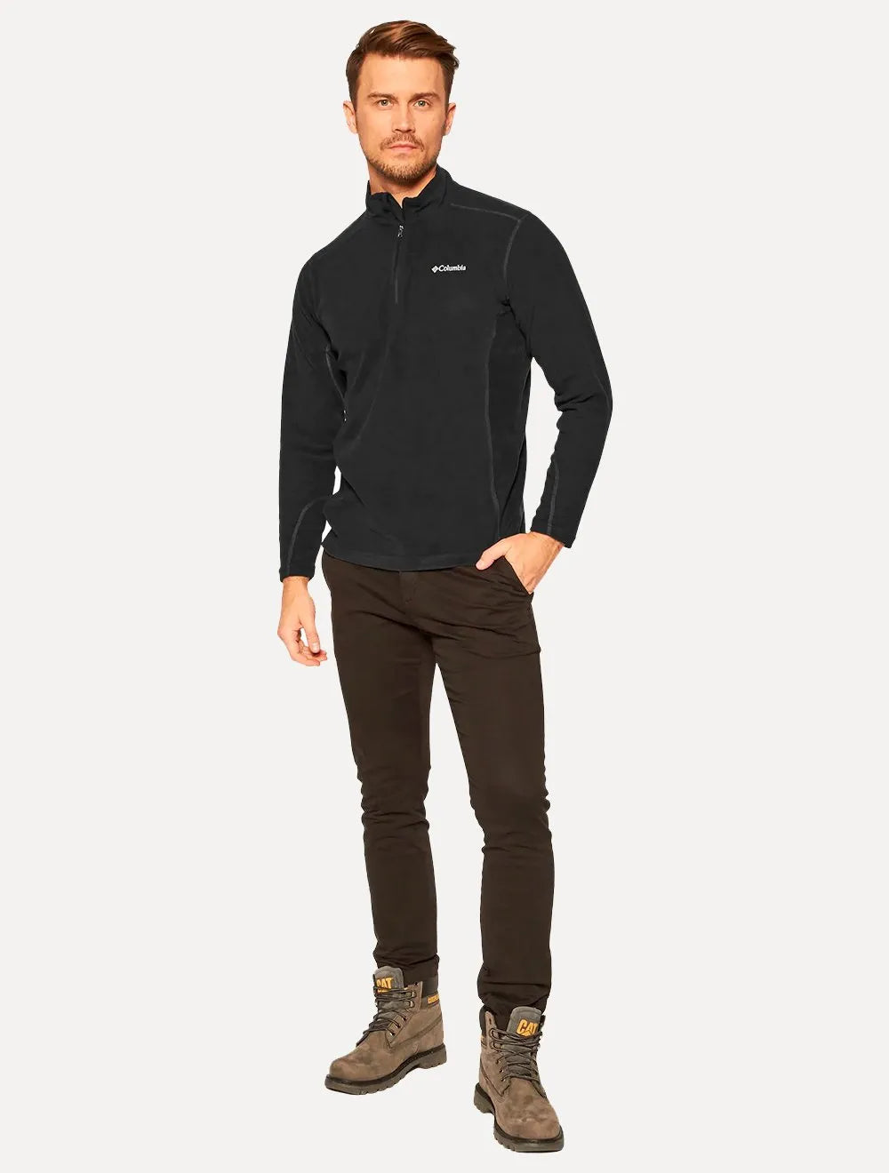 Blusa Columbia Masculina Klamath Range II Half Zip Preta