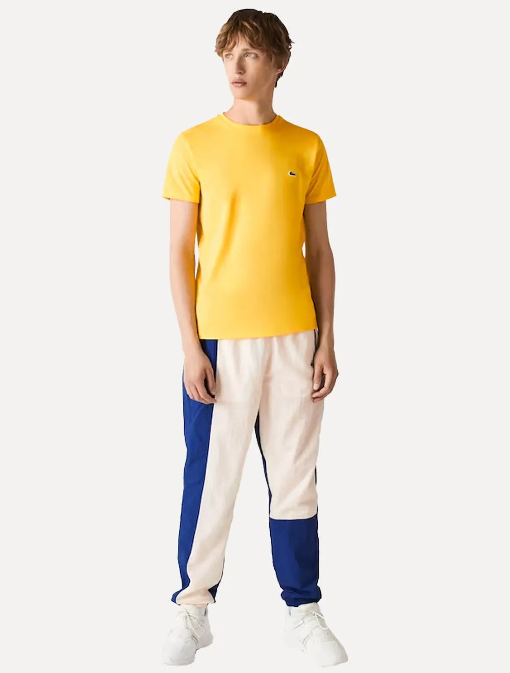 Camiseta Lacoste Masculina Jersey Pima Cotton Giallo Amarela