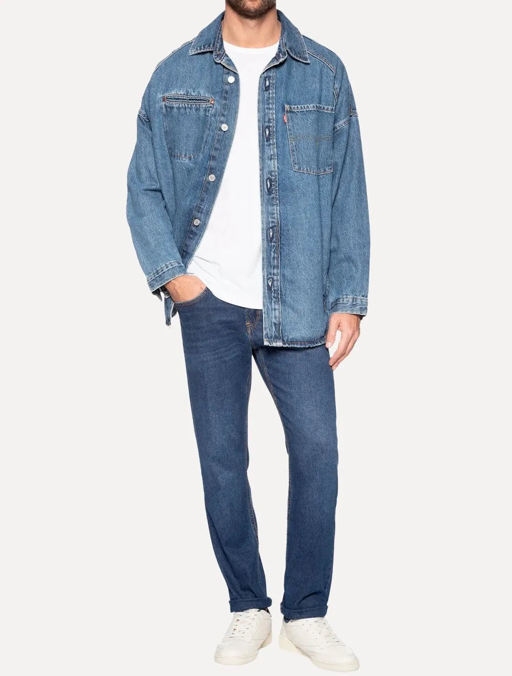 Calça Calvin Klein Jeans Masculina Skinny 5 Pockets Azul Médio