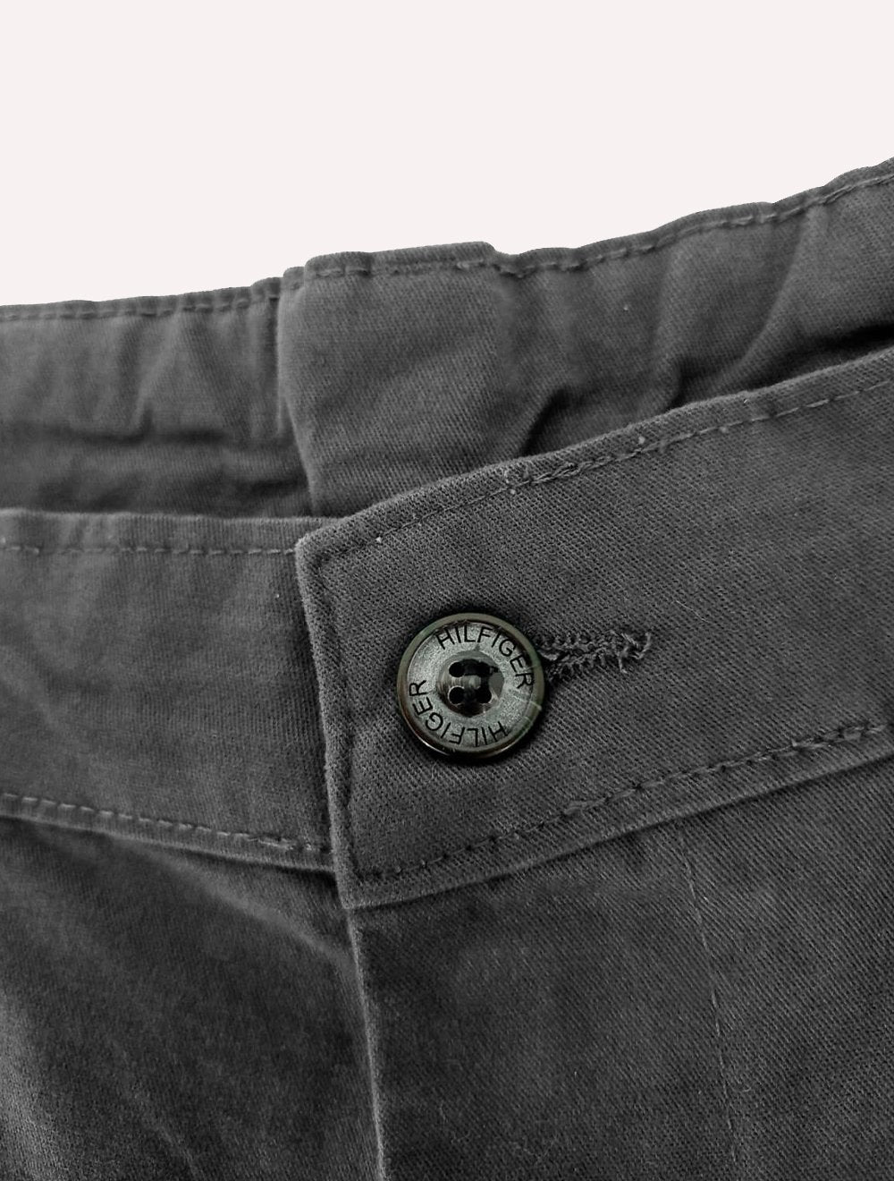 Bermuda Tommy Hilfiger Masculina de Sarja Stretch Chumbo