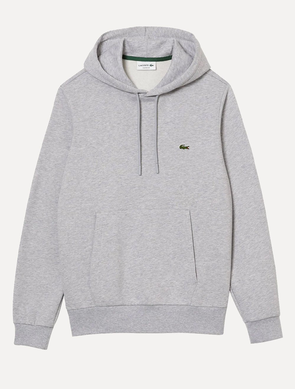 Moletom Lacoste Masculino Organic Cotton Hooded Cinza Mescla