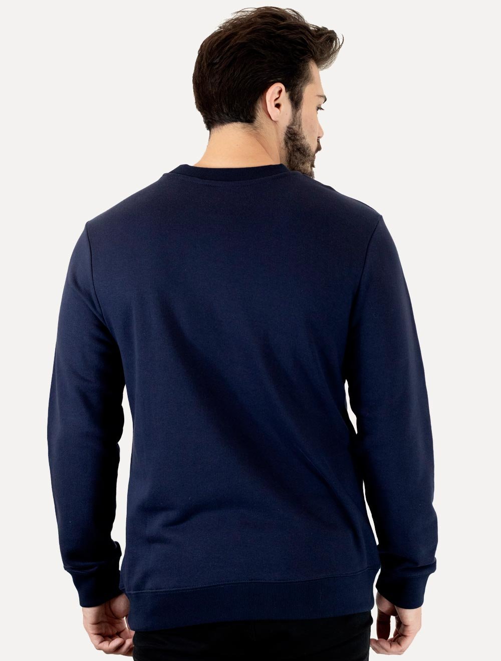 Moletom Ellus Masculino Crewneck Regular Basic Easa Azul Marinho