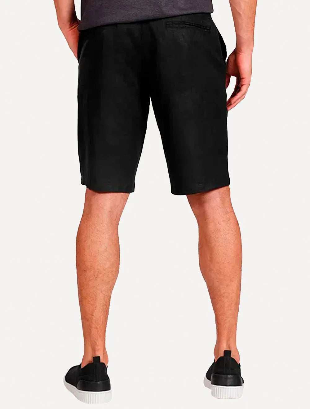 Bermuda Aramis Masculina Sarja Chino Cós Chambray Preta