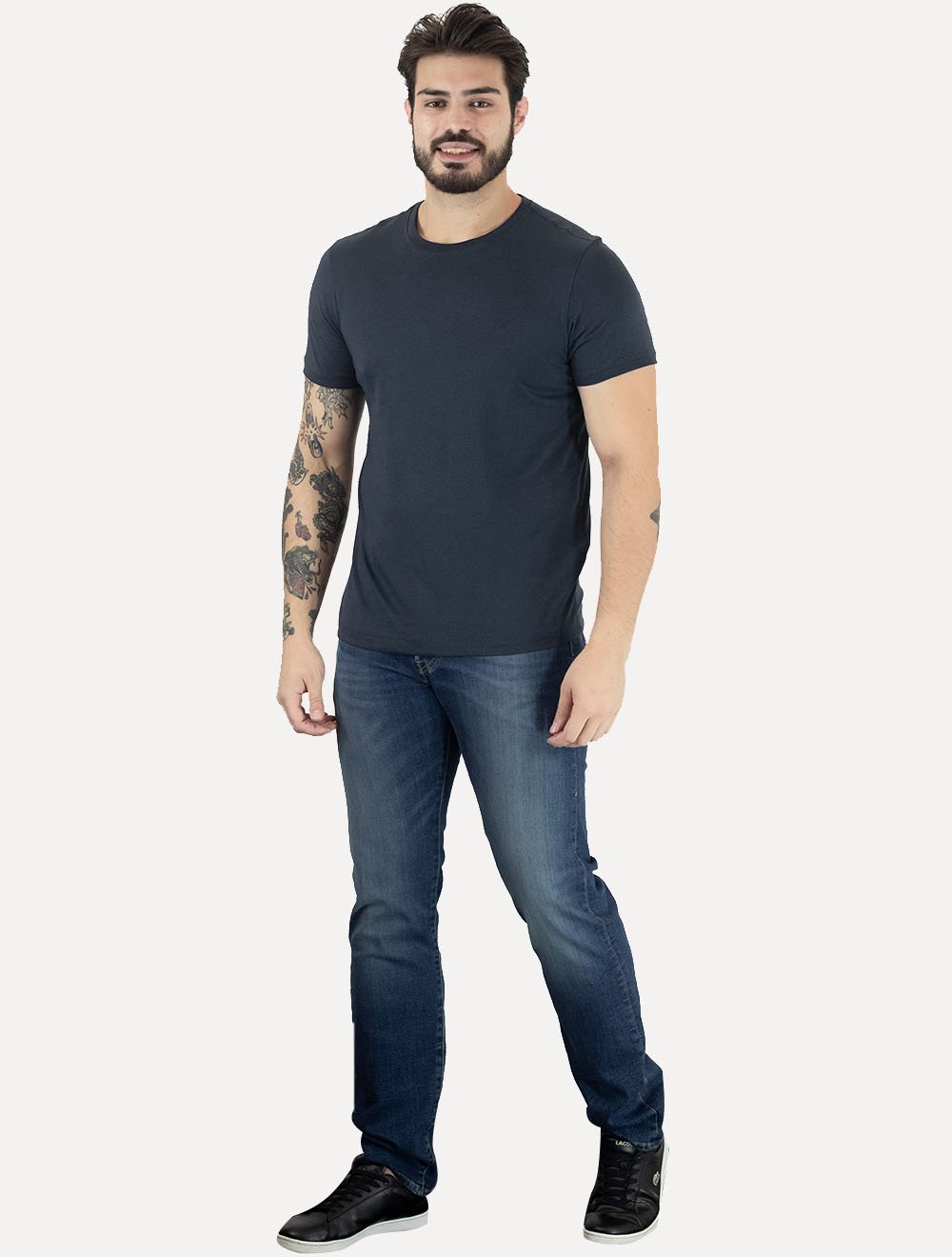 Camiseta Aramis Masculina Jersey Algodão Pima Surton Azul Marinho