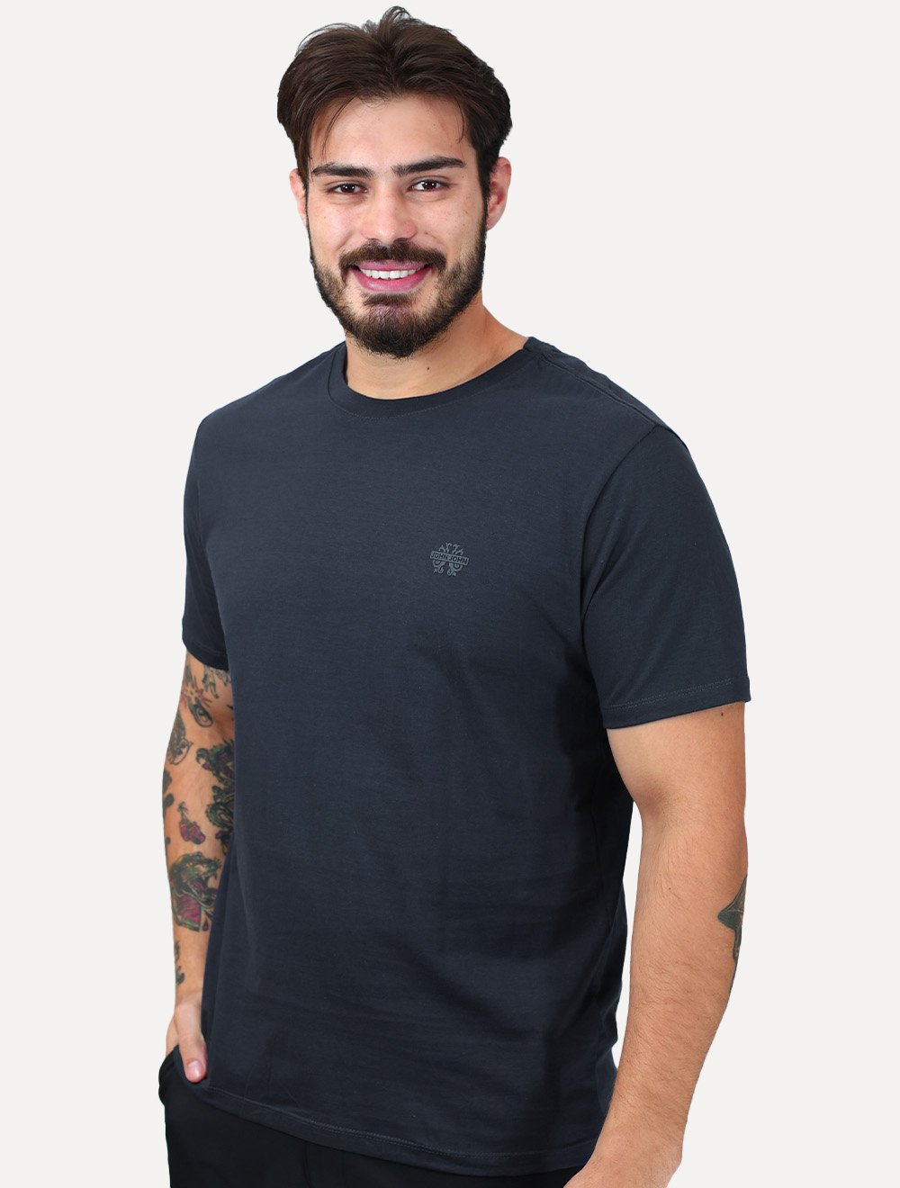 Camiseta John John Masculina Regular Fit Light Transfer Azul Marinho