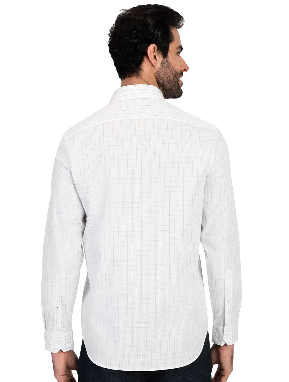 Camisa Aramis Masculina Regular Tricoline Micro Plaid Xadrez Azul Cáqui Branca