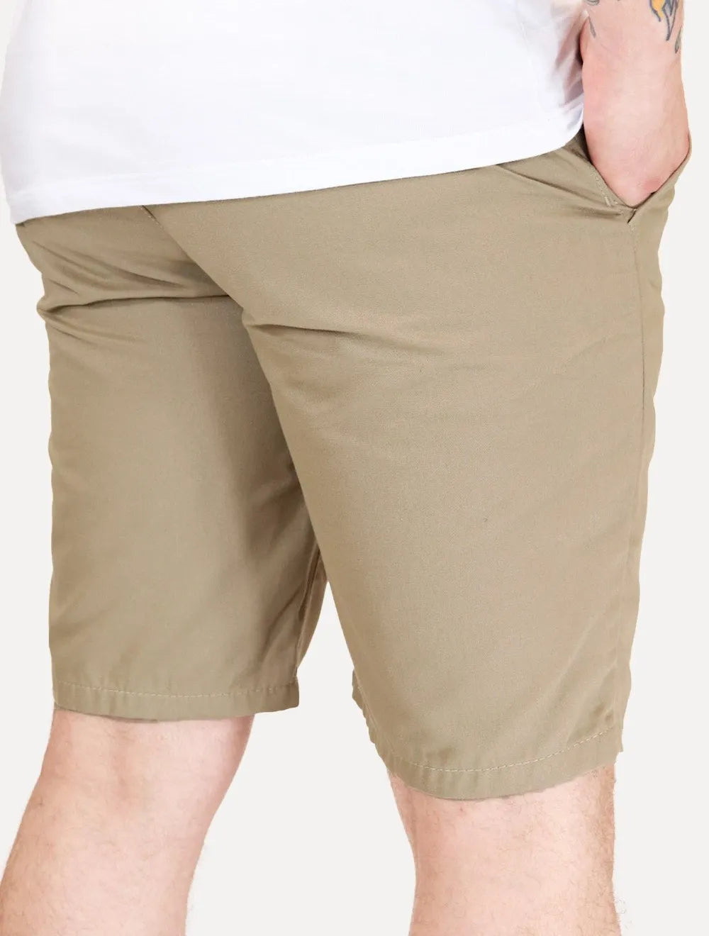 Bermuda Levis Masculina Sarja Chino Straight Cáqui Escuro