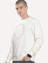 Moletom Tommy Hilfiger Masculino Crewneck Monotype Roundall Off-White