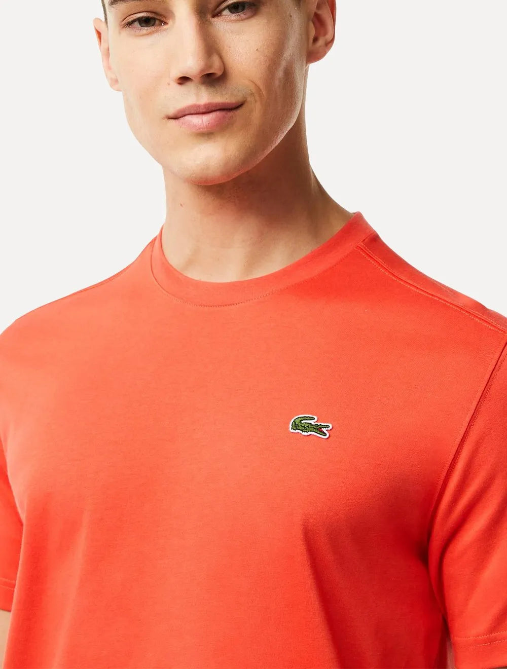 Camiseta Lacoste Masculina Sport Technique Logo Laranja