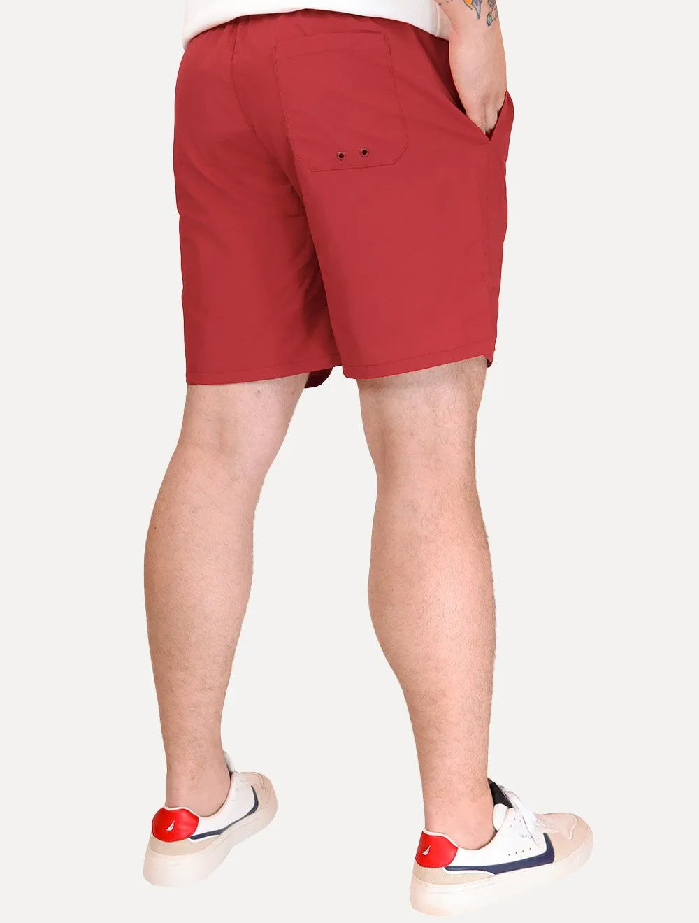 Short Tommy Hilfiger Medium Drawstring Colourblock Vermelho