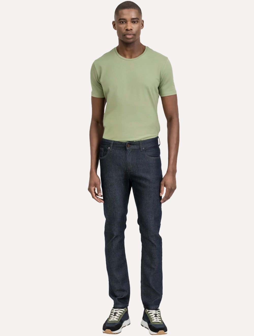 Calça King & Joe Jeans Masculina Slim Smoke Black Azul Marinho