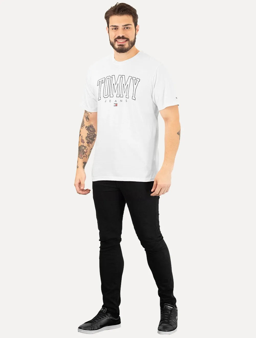 Camiseta Tommy Jeans Masculina College Graphic Branca
