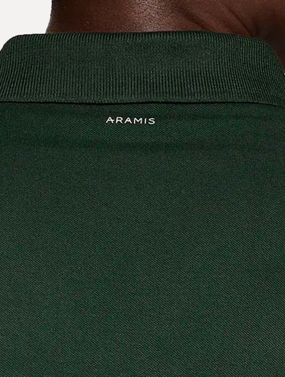 Polo Aramis Masculina Regular Detalhe Interno Dark Logo Verde Intenso