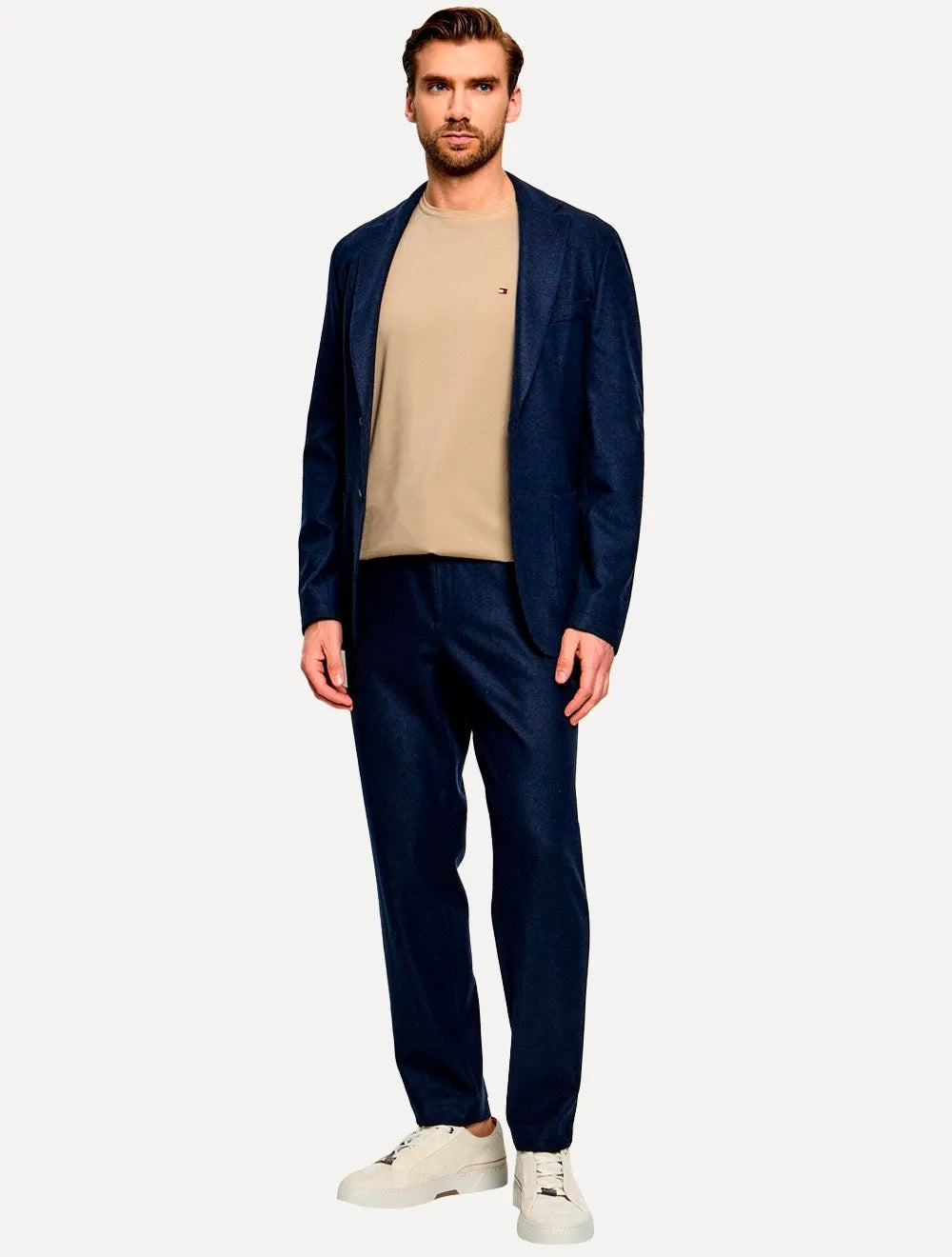 Camiseta Tommy Hilfiger Masculina Regular Core Pima Cáqui