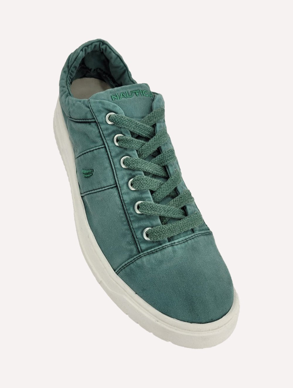 Tênis Nautica Masculino Texitil Recorte Logo Fanton Verde