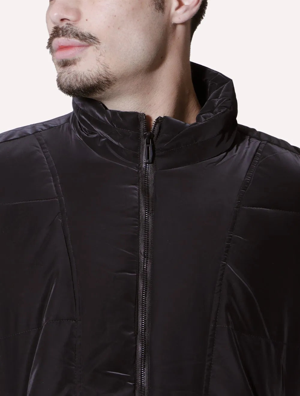 Jaqueta Victory Eagle Masculina Suede Puffer Preta