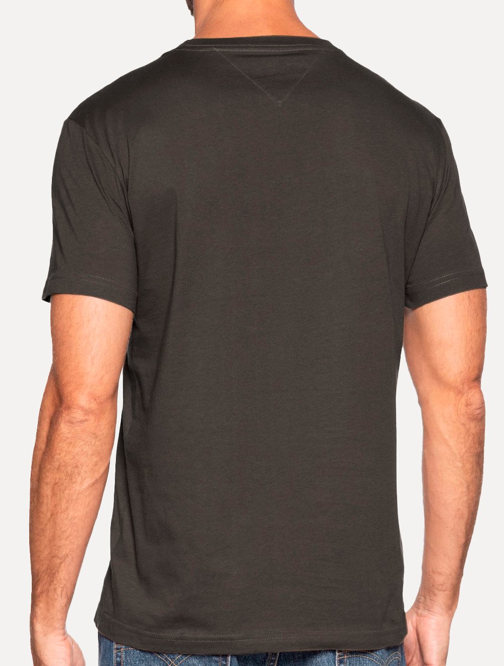 Camiseta Tommy Hilfiger Masculina Essential Cotton Marrom Escuro