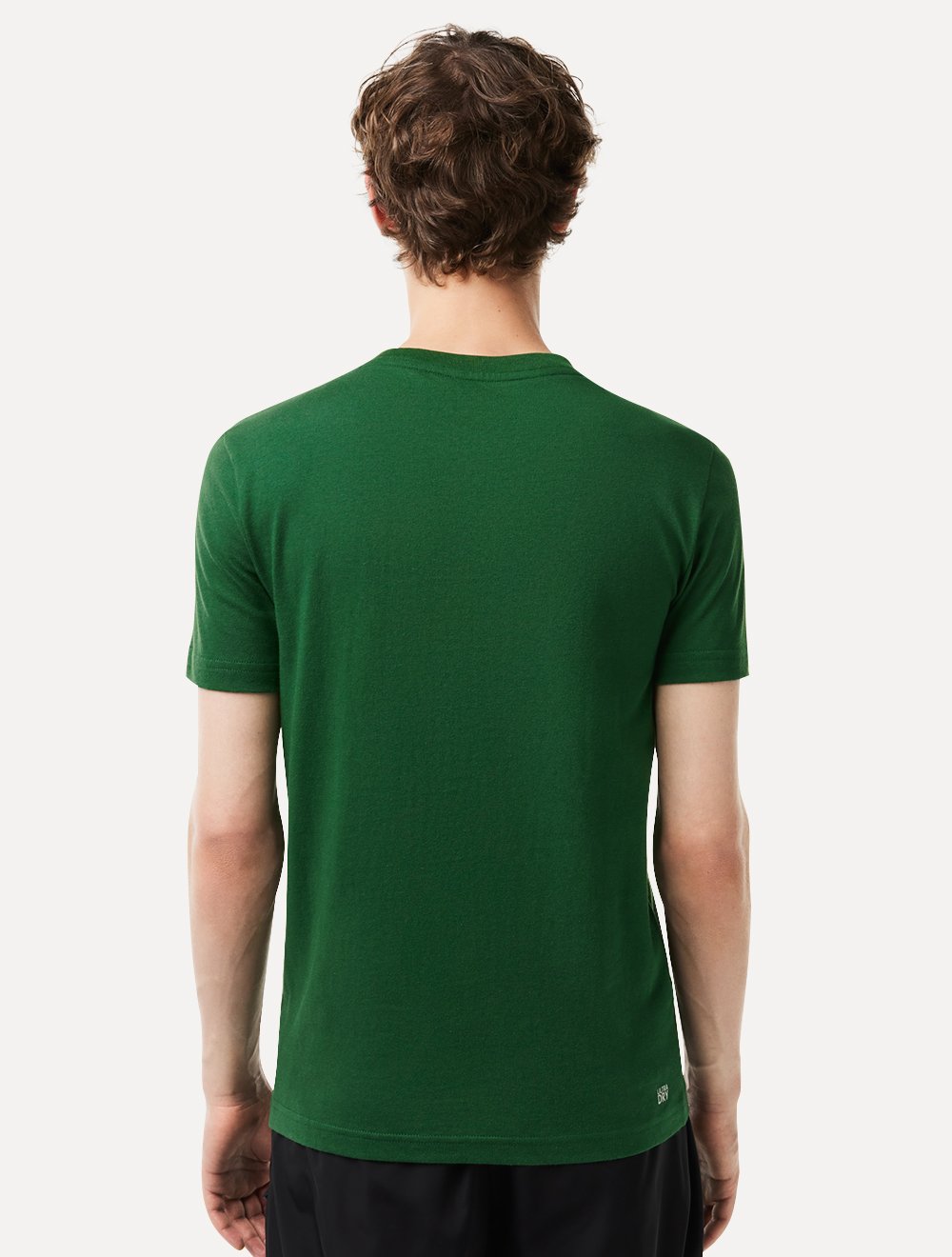 Camiseta Lacoste Masculina Jersey Sport 3D White Logo Verde