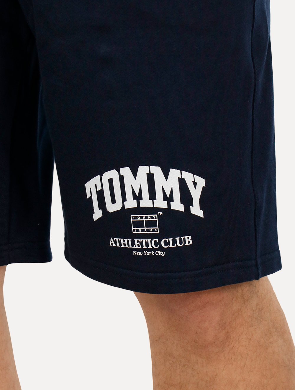 Bermuda Tommy Jeans Masculina Moletom Athletic Baseball Azul Marinho