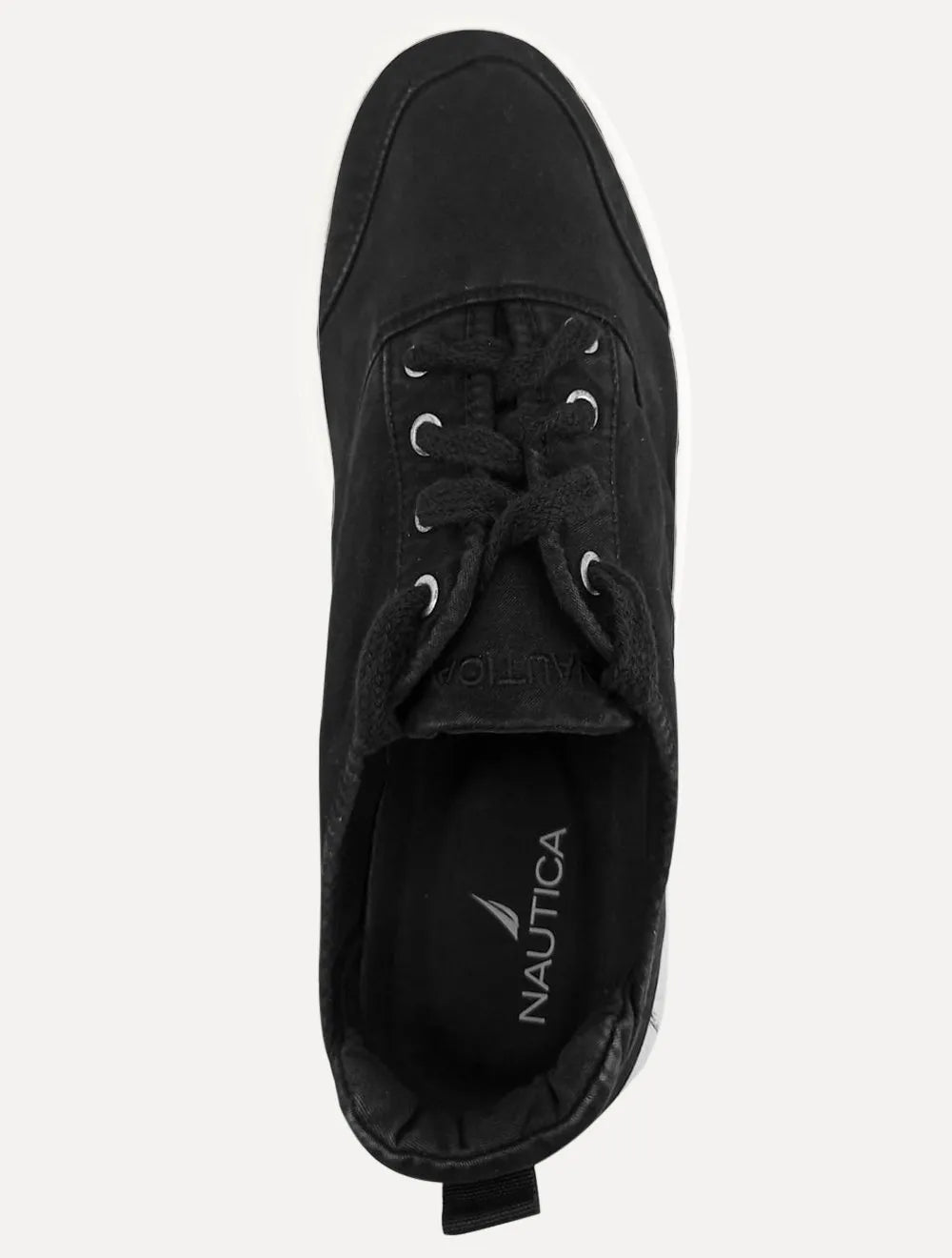 Tênis Nautica Masculino Denim Sailboat Logo Preto