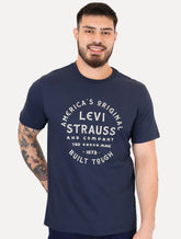 Camiseta Levis Masculina Original Graphic Built Tough Azul Marinho