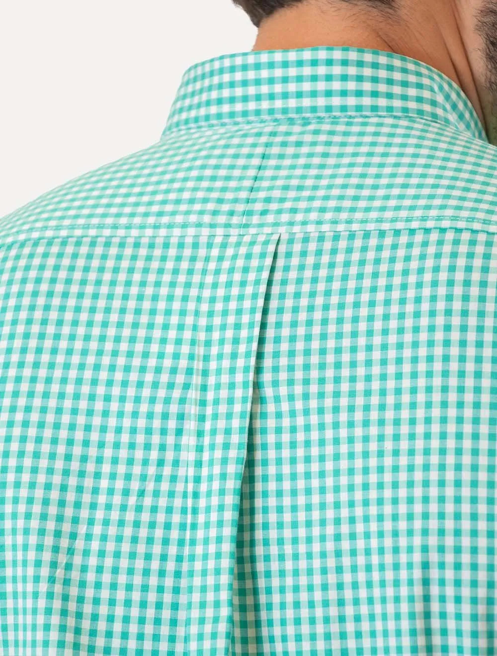 Camisa Ralph Lauren Masculina Slim Fit Stretch Poplin Verde Turquesa