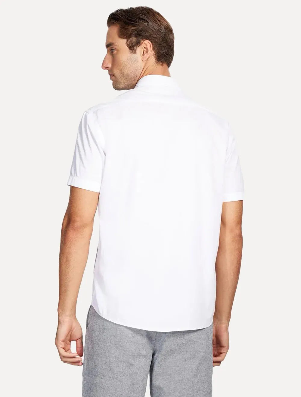 Camisa Aramis Masculina Manga Curta Regular Algodão Mescla Lotte Branca