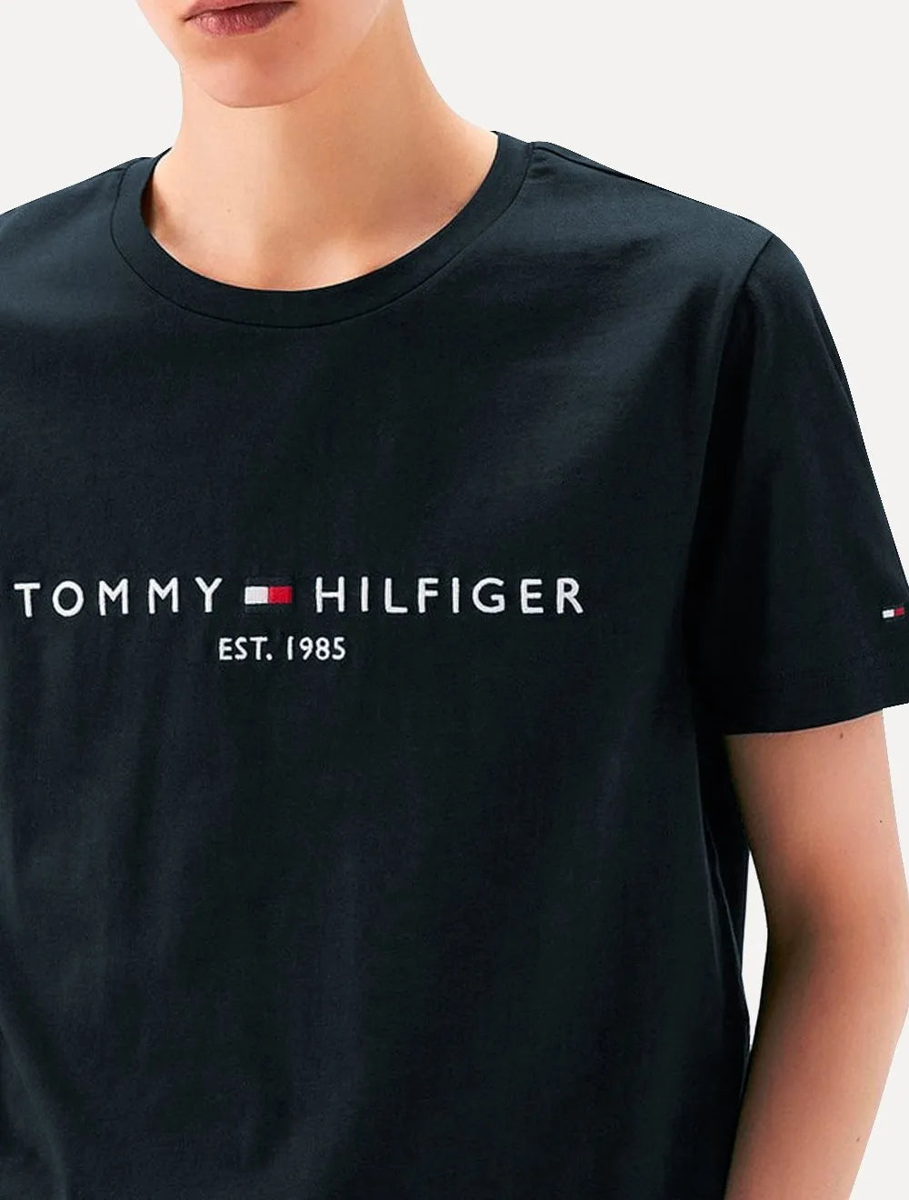Camiseta Tommy Hilfiger Masculina Core Logo Azul Marinho