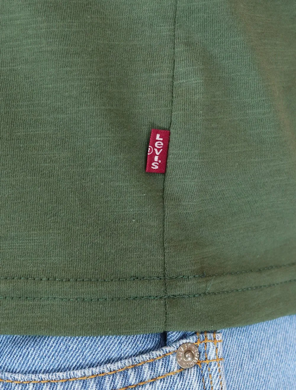 Camiseta Levis Masculina Standard Relaxed Blu Center Logo Verde