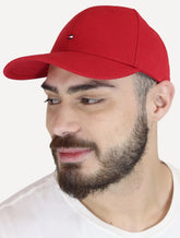 Boné Tommy Hilfiger Masculino Classic Cap Flag Tape Vermelho