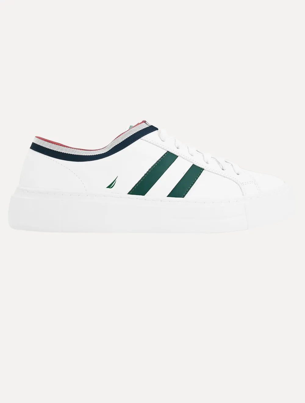 Tênis Nautica Masculino Firenze Listrado Verde/Branco