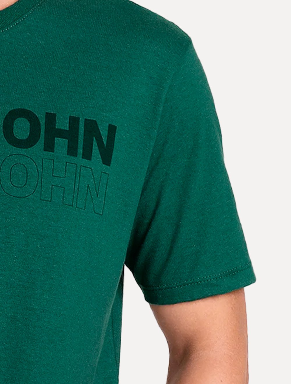 Camiseta John John Masculina Regular Fit Opposites Verde Escuro