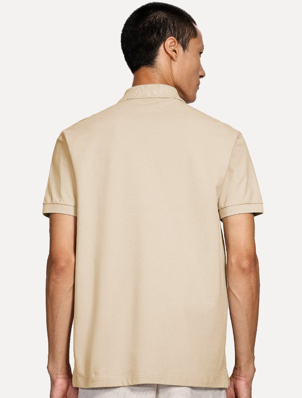 Polo Aramis Masculina Basic Piquet Mono Cáqui Claro