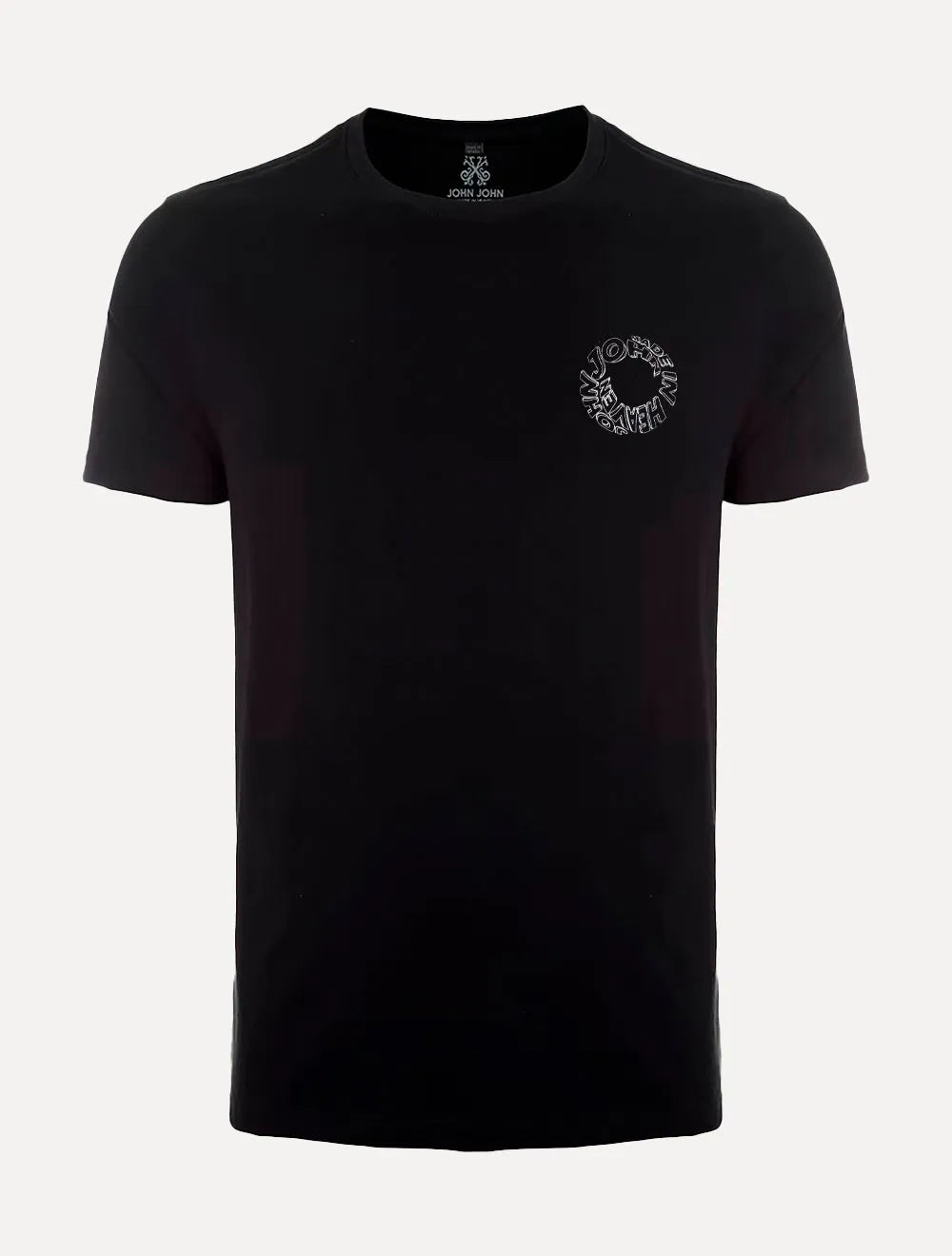 Camiseta John John Masculina Relaxed Puffed Logo Preta